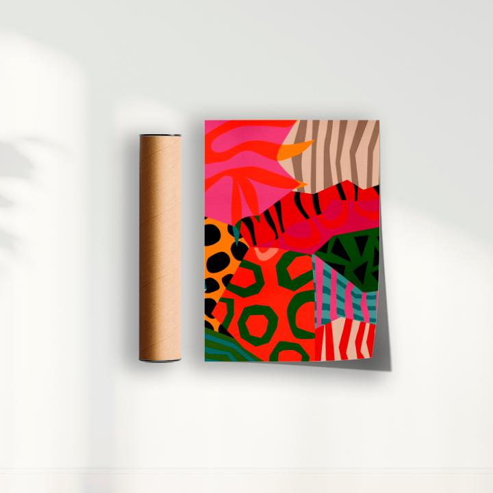 Quadro Patchwork Abstrato por Mário Soares