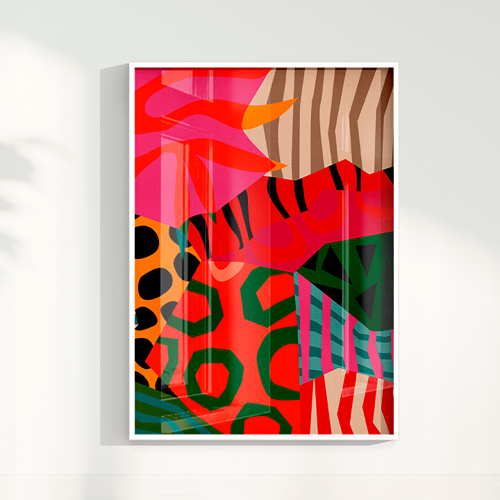 Quadro Patchwork Abstrato por Mário Soares