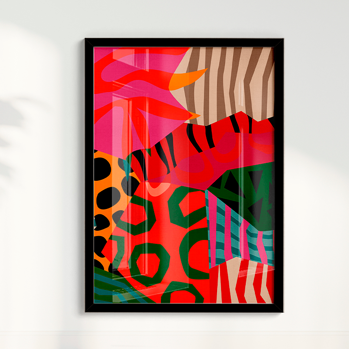 Quadro Patchwork Abstrato por Mário Soares