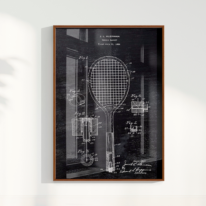 Quadro Patente Raquete de Tênis