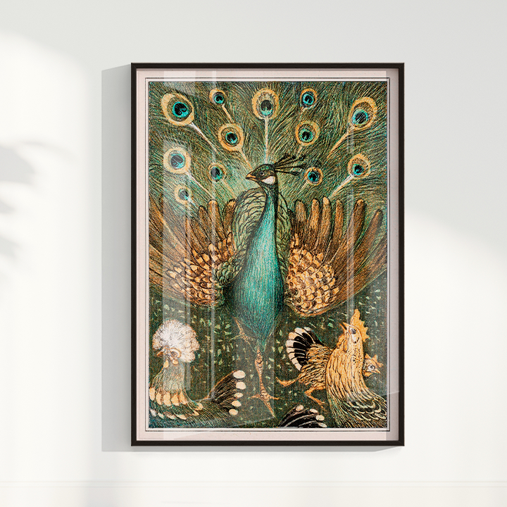 Quadro Pavão vintage