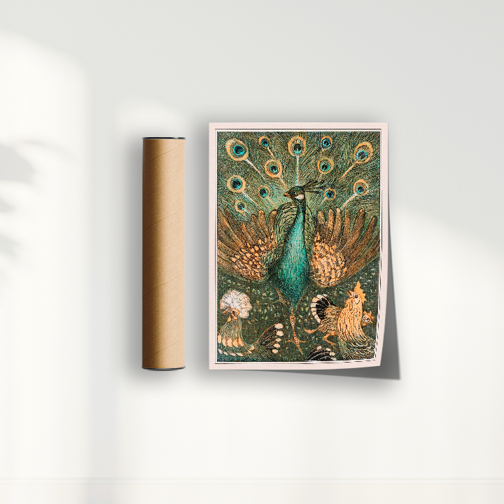 Quadro Pavão vintage