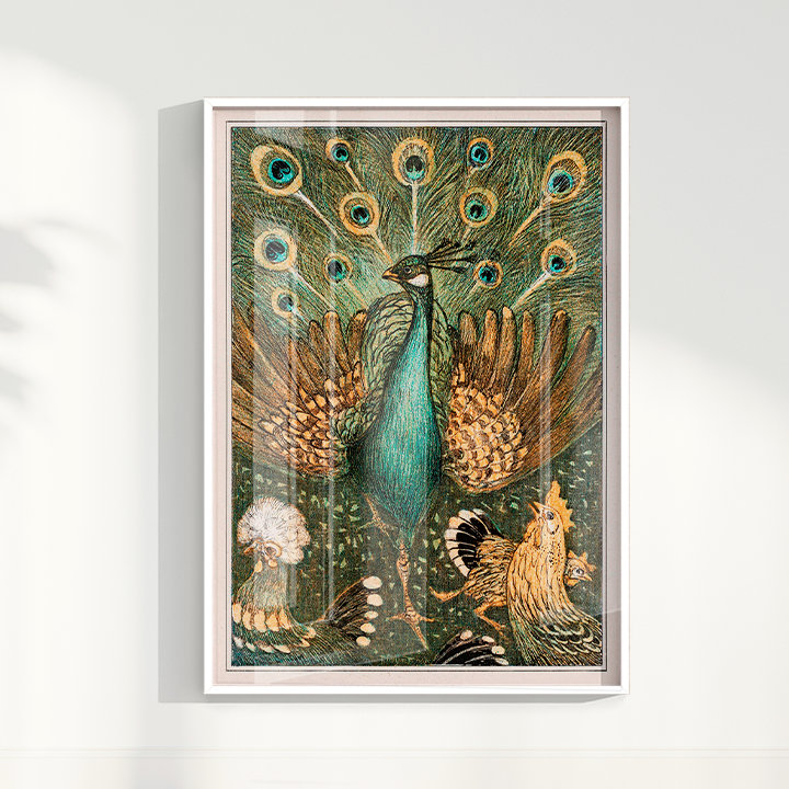 Quadro Pavão vintage