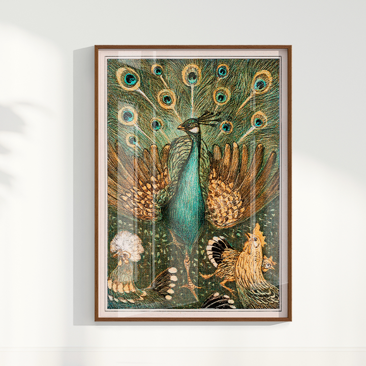 Quadro Pavão vintage