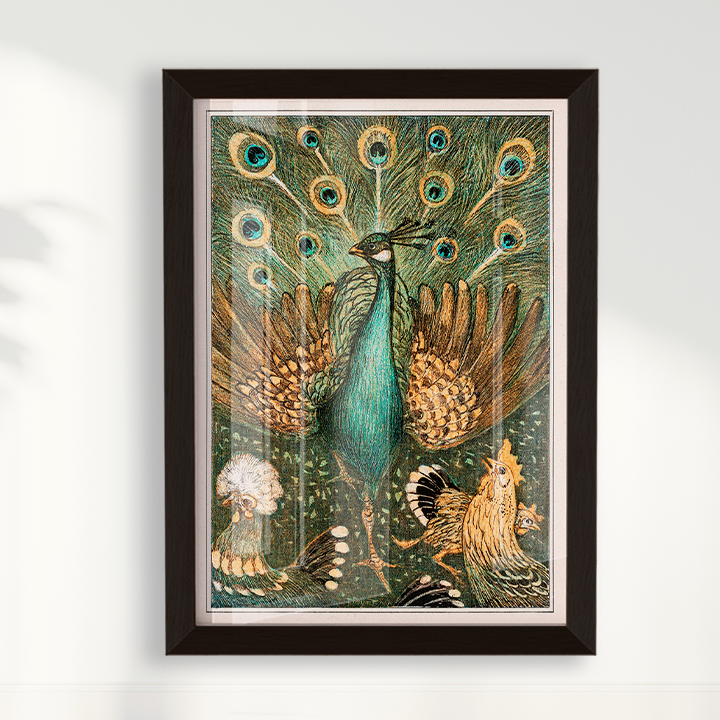 Quadro Pavão vintage