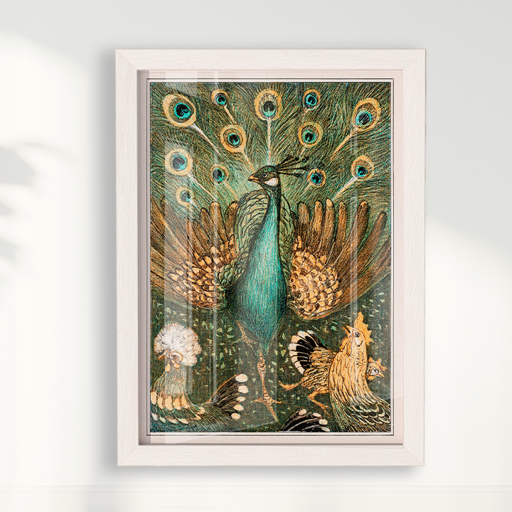 Quadro Pavão vintage