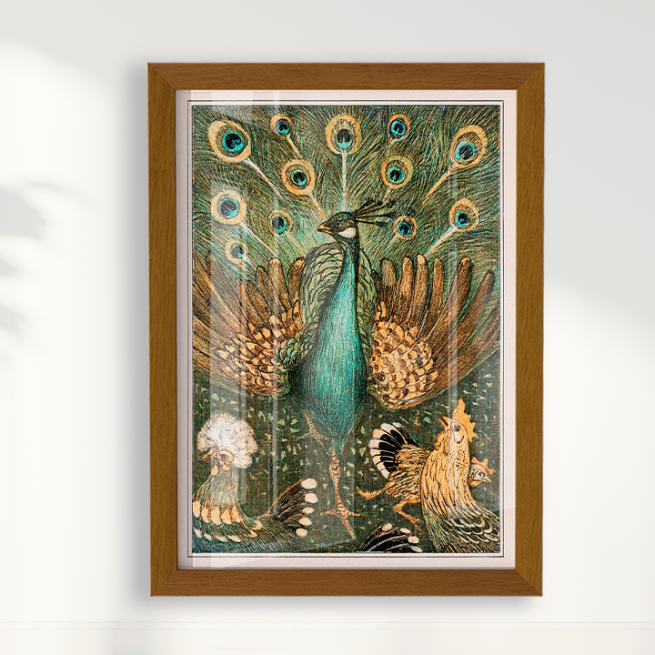 Quadro Pavão vintage