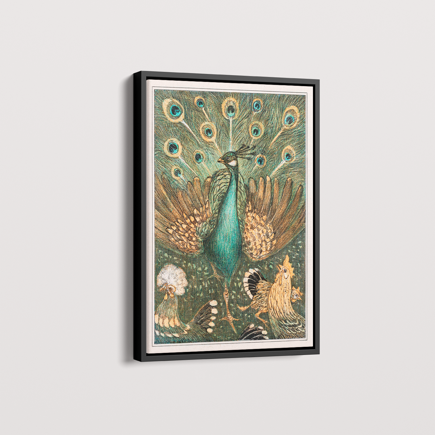 Quadro Pavão vintage