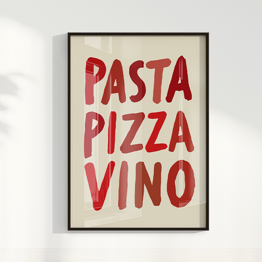 Quadro Pizza Pasta Vino
