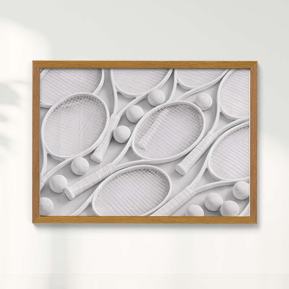 Quadro Raquetes de Tênis Minimalista