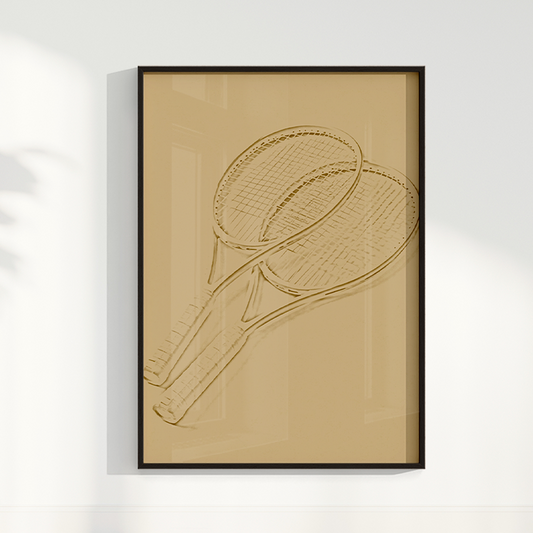 Quadro Raquetes de Tênis Minimalista II