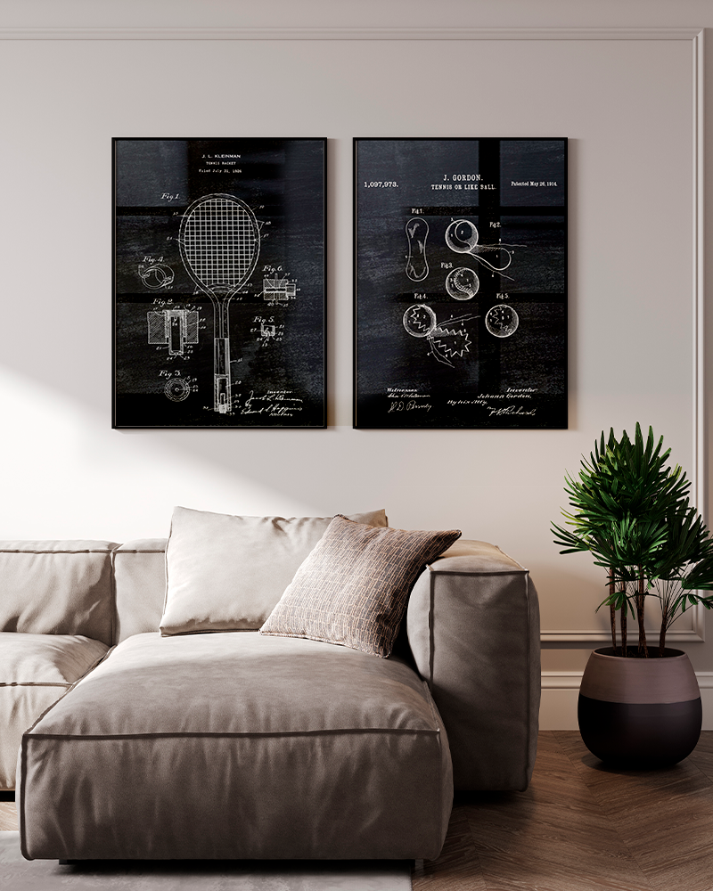 Quadro Patente Raquete de Tênis