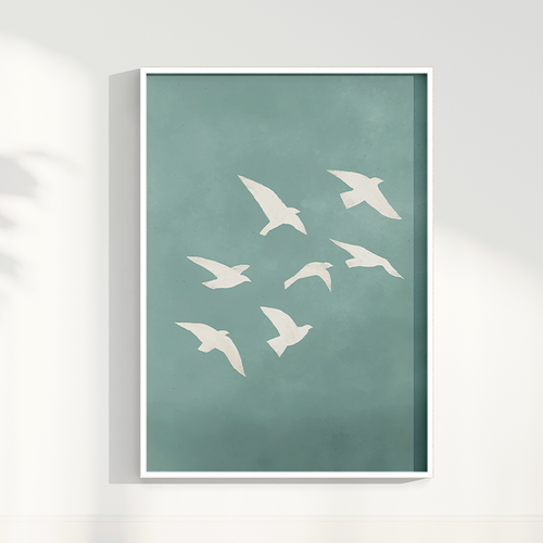 Quadro Voo Sereno por Bruna Miyuki
