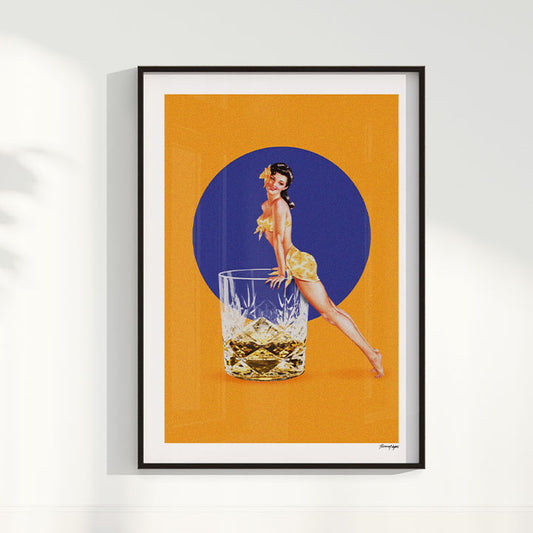 Quadro Pin-up Whisky por Adoro Cores - Carol Lopes