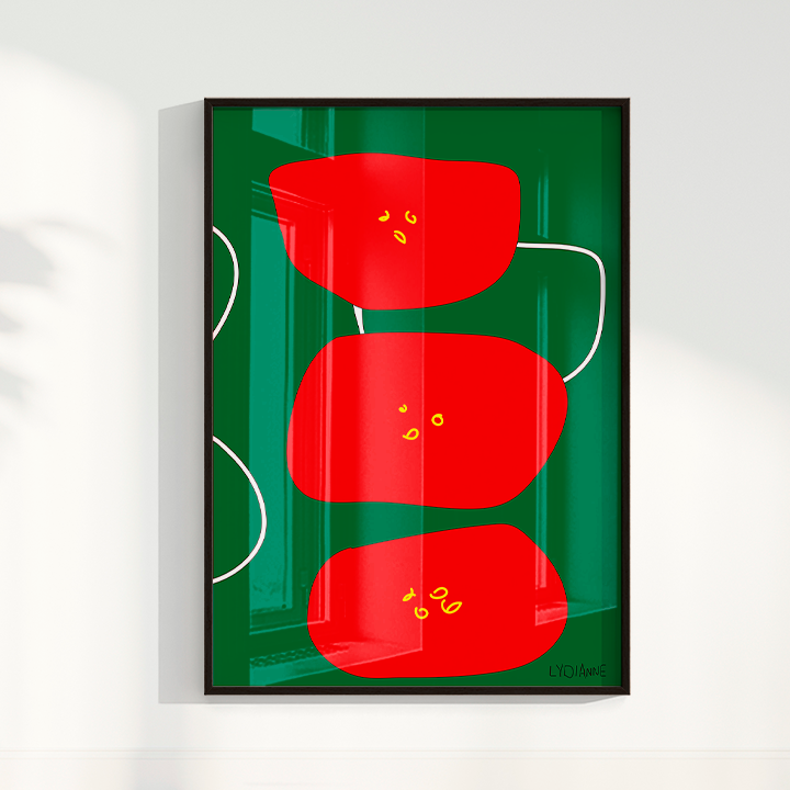 Quadro Três Flores por Lydianne Carney