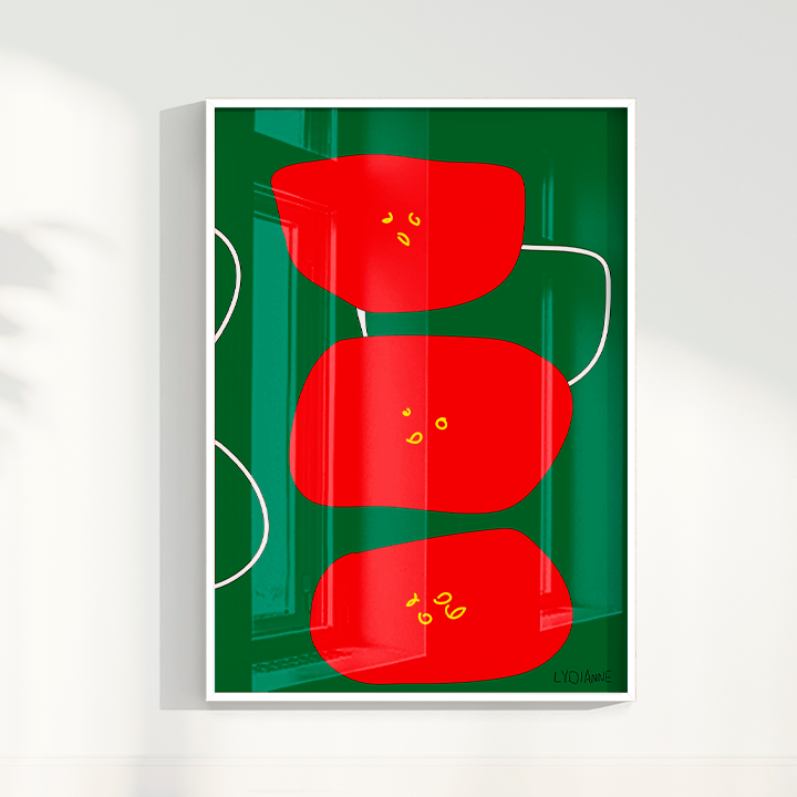 Quadro Três Flores por Lydianne Carney