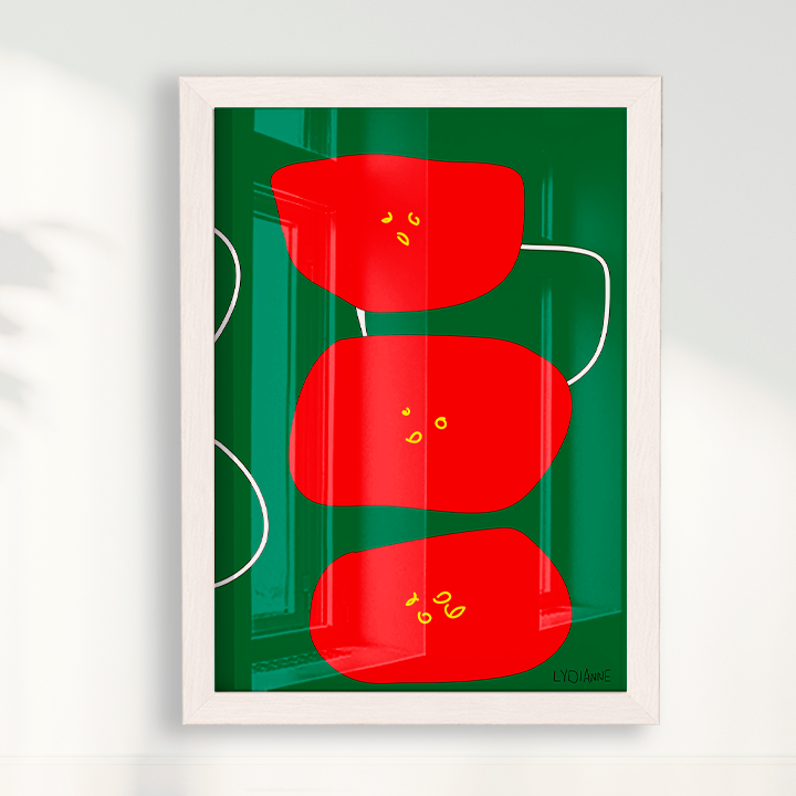 Quadro Três Flores por Lydianne Carney