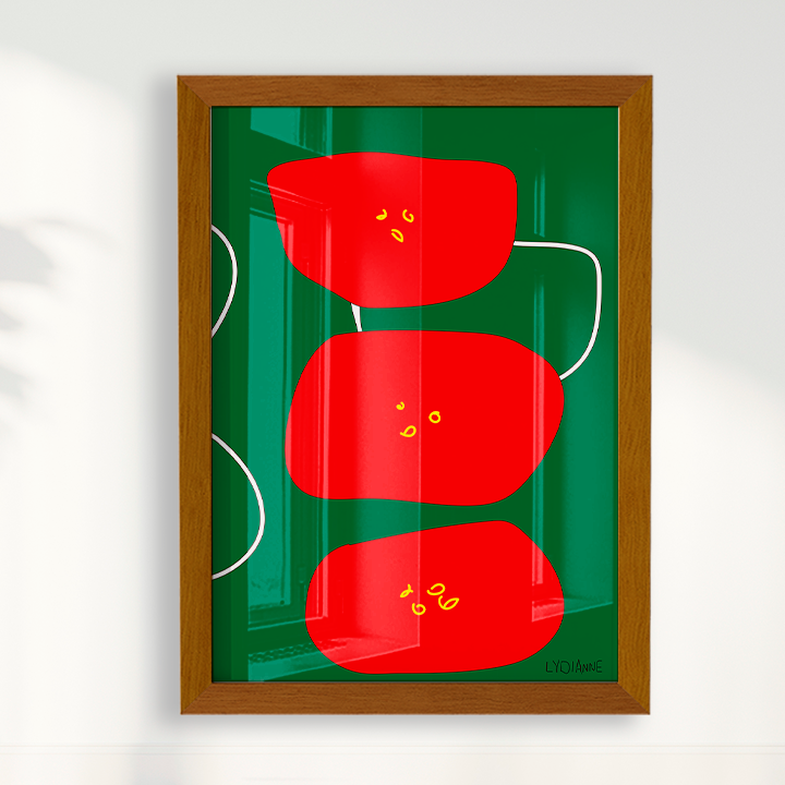Quadro Três Flores por Lydianne Carney