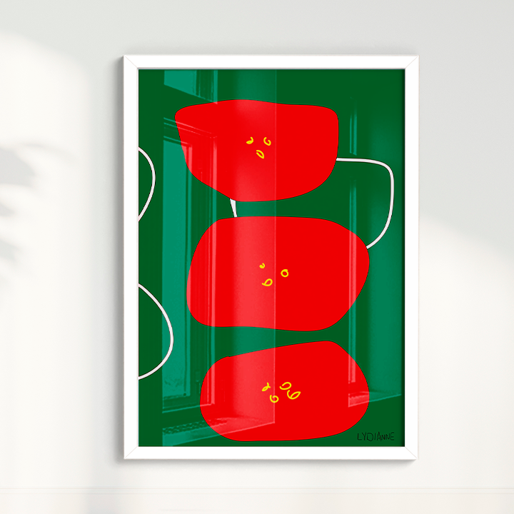 Quadro Três Flores por Lydianne Carney
