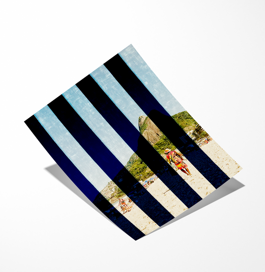 Quadro RIO - Entre Listras Azul por Larissa Heitmann Tiragem Limitada (Cópia)