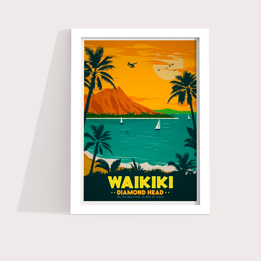 Waikiki Vintage Poster - LARTESTUDIO