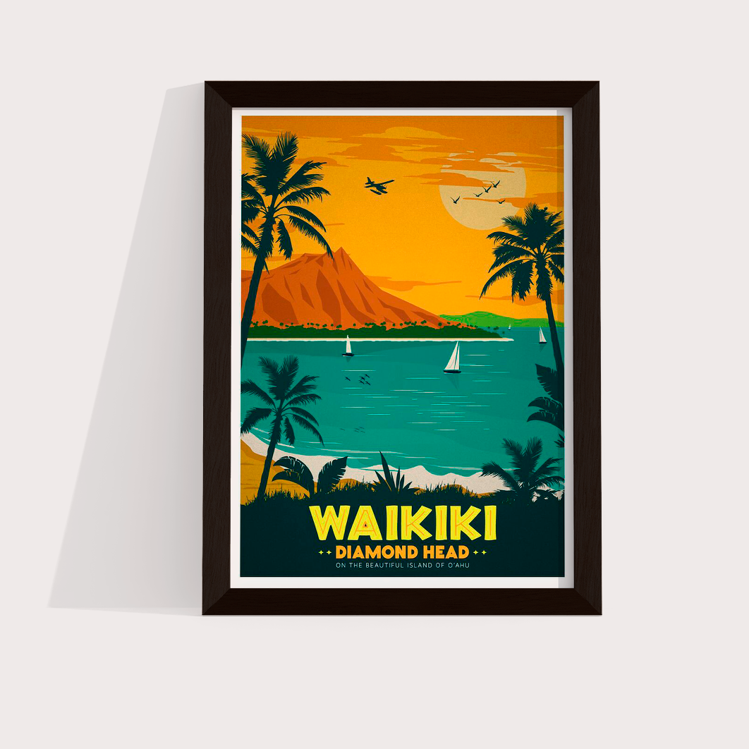 Waikiki Vintage Poster - LARTESTUDIO