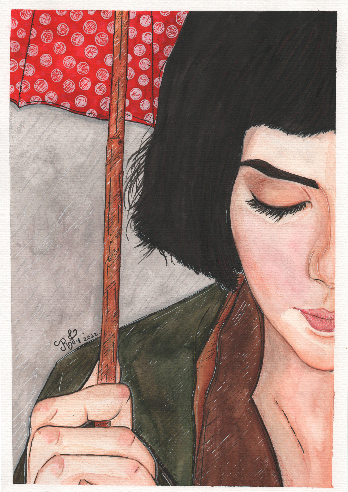 Aquarelando 9 Amélie Poulain por Rayana Karoline - LARTESTUDIO