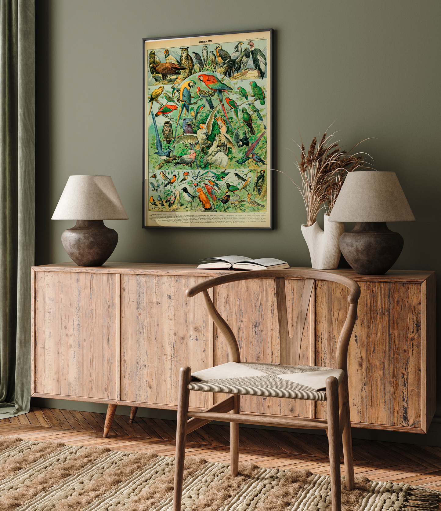 Quadro Oiseaux - Aves vintage 2