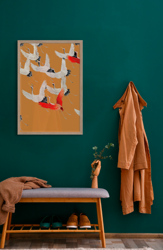 Quadro Myriad of Flying Amarelo - LARTESTUDIO