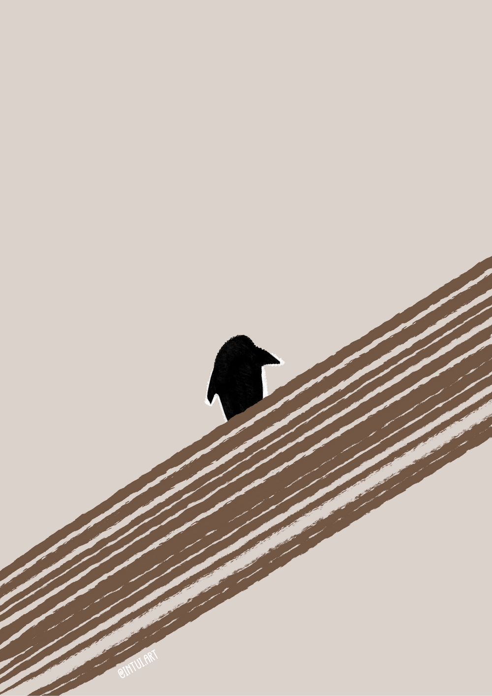 Quadro Penguin on the horizon por Intui.Art
