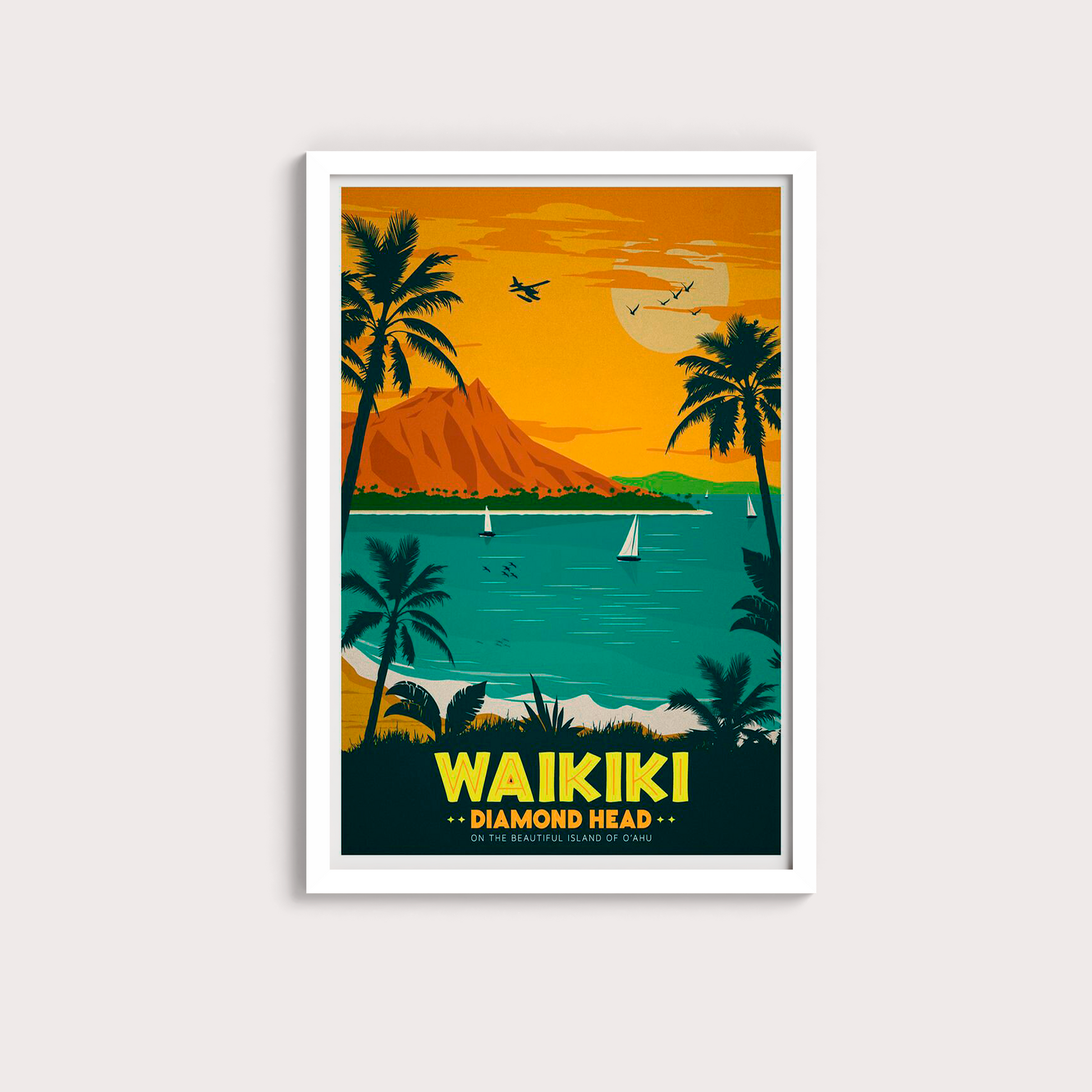 Waikiki Vintage Poster - LARTESTUDIO