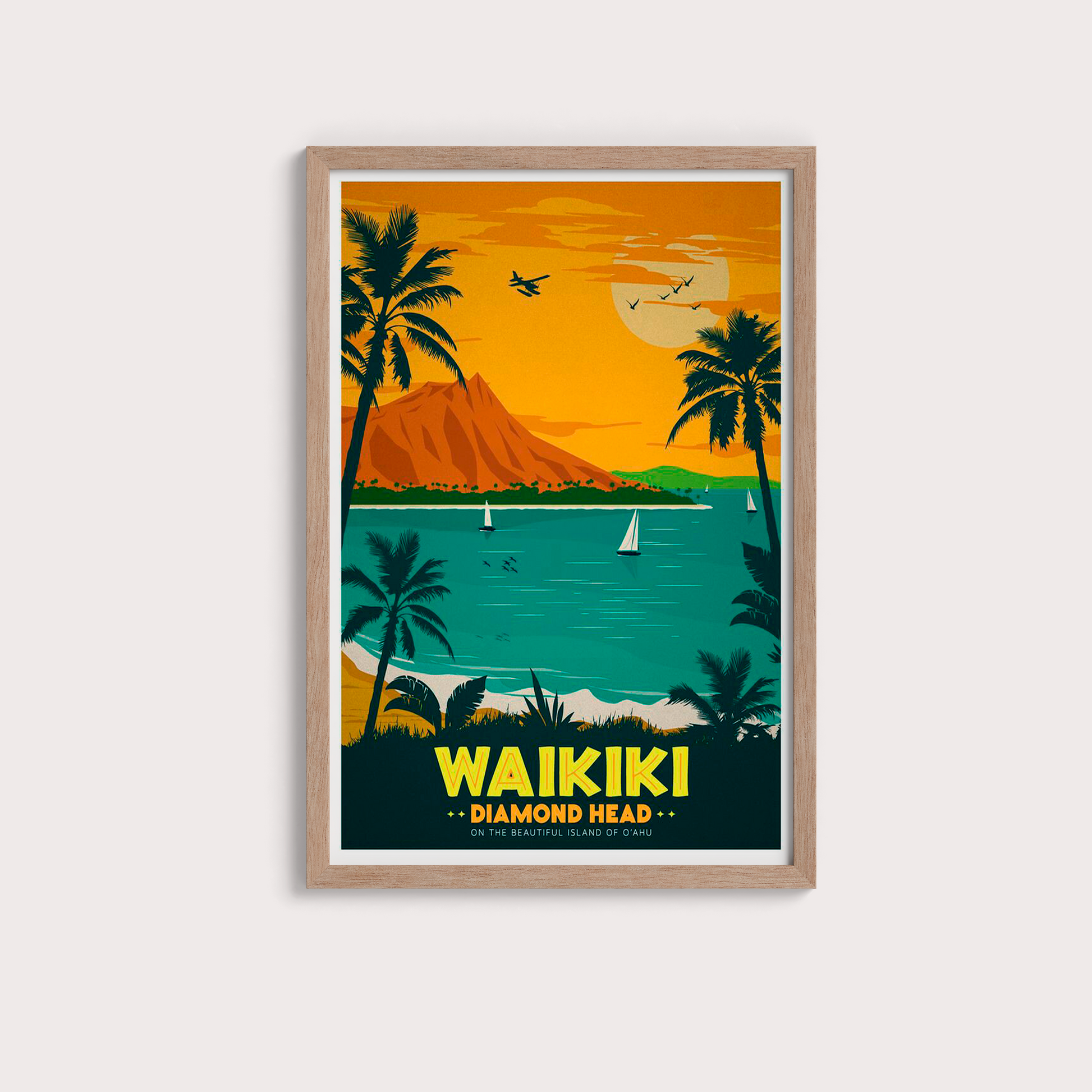Waikiki Vintage Poster - LARTESTUDIO