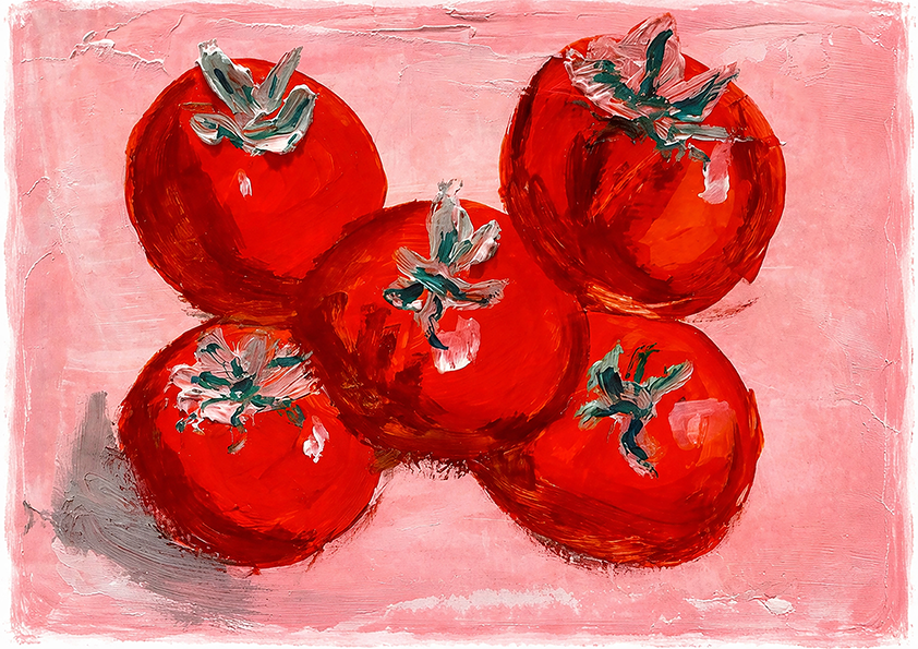 Quadro LUZ E TOMATES por Vitória Fitz