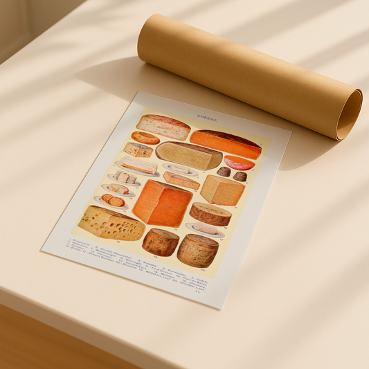 Print Vintage Cheese A4 pronta entrega