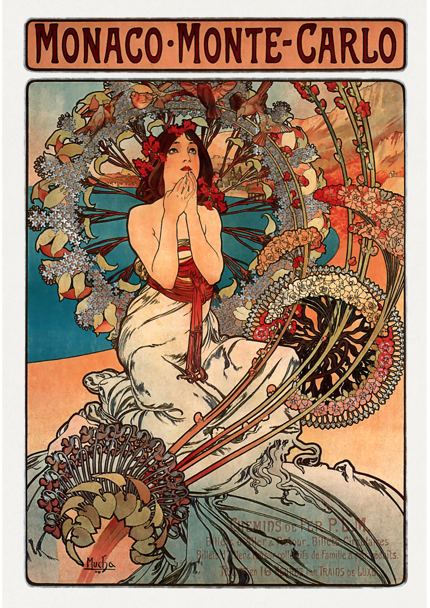 Monte Carlo por Alphonse Mucha