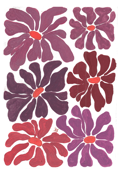 Abstrato Floral IV por Aquarelando