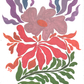 Abstrato Floral I por Aquarelando