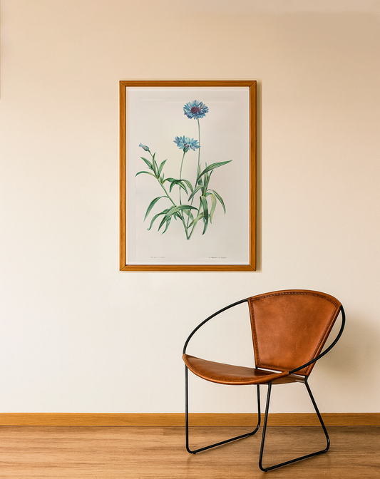 Quadro Blue Flower Tamanho A1 Pronta Entrega