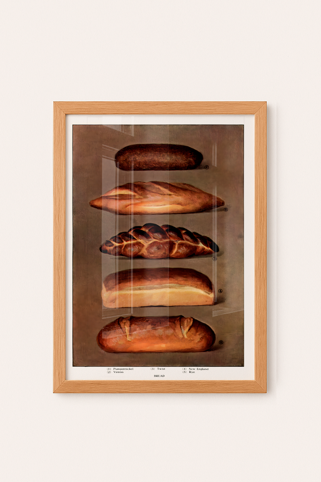 Composição Quadros Pão e Queijo Vintage