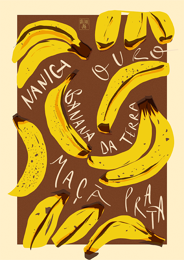 Quadro Banana por Jpeg Brasilidades