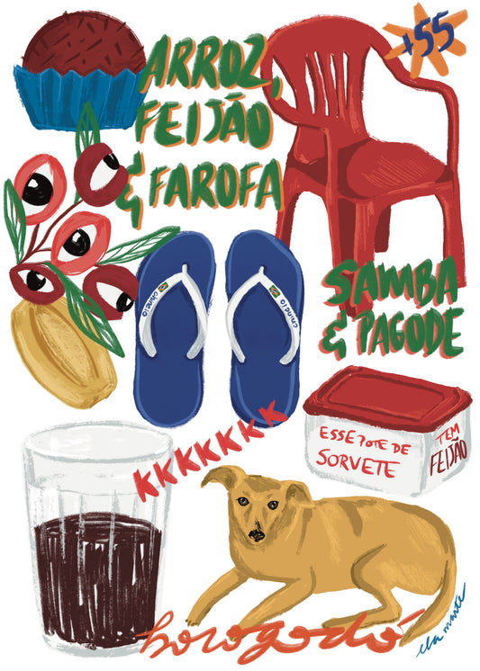 Print Brasil com S por Ela Marte  A2 Pronta Enrega