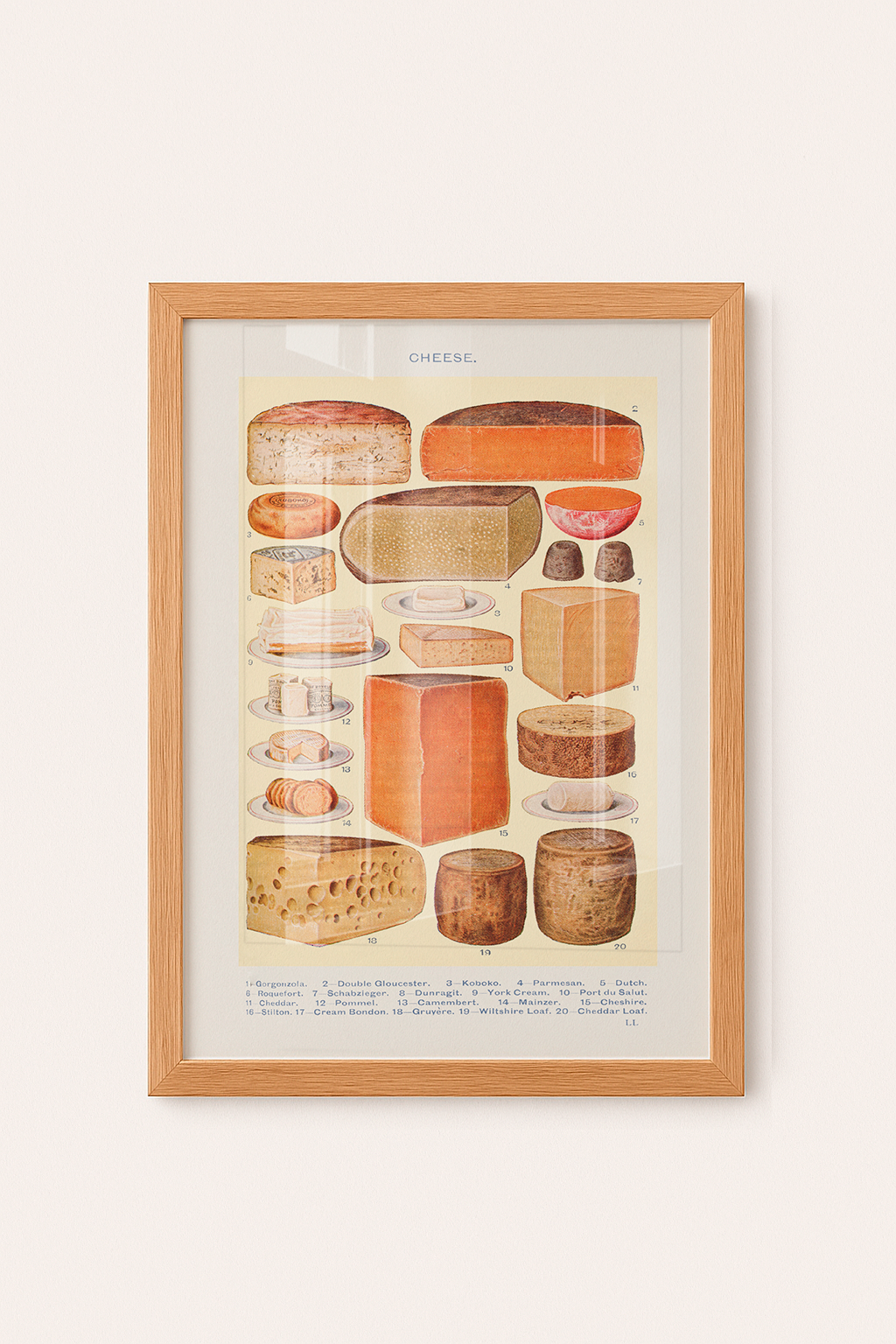 Composição Quadros Pão e Queijo Vintage