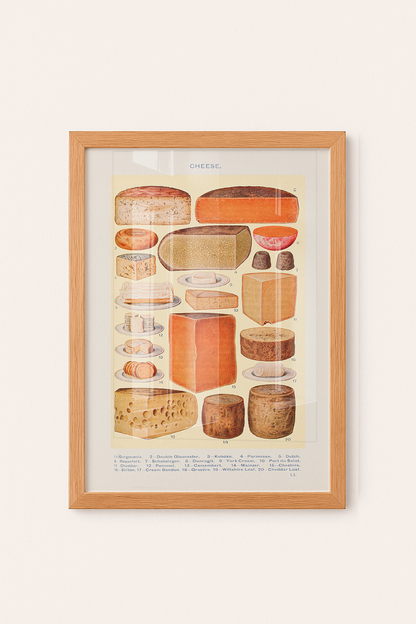 Composição Quadros Pão e Queijo Vintage