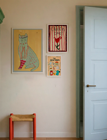 Composição de 3 Quadros - Cat