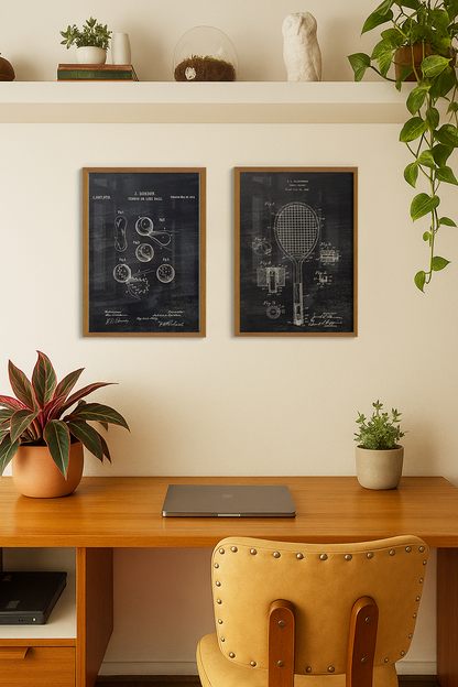 Composição Patente Bola e Raquete de Tênis