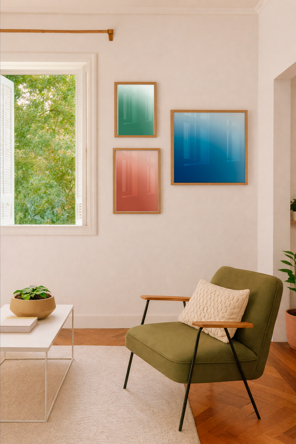 Composição de 3 Quadros - Degradê II