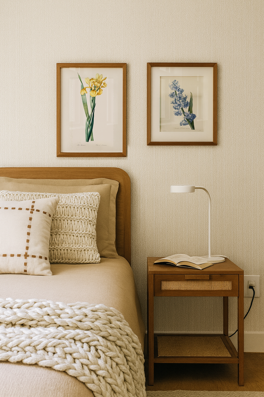 Composição de Quadros quarto - Floral I