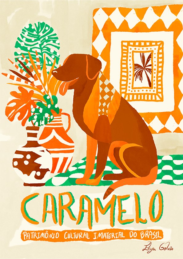 Quadro Cachorro caramelo por Elizeu Galvão