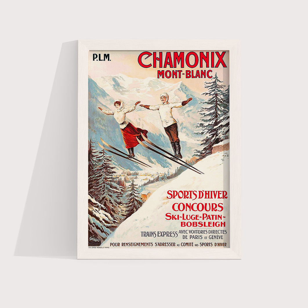 Chamonix poster vintage - LARTESTUDIO