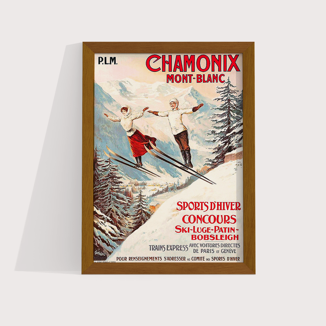 Chamonix poster vintage - LARTESTUDIO